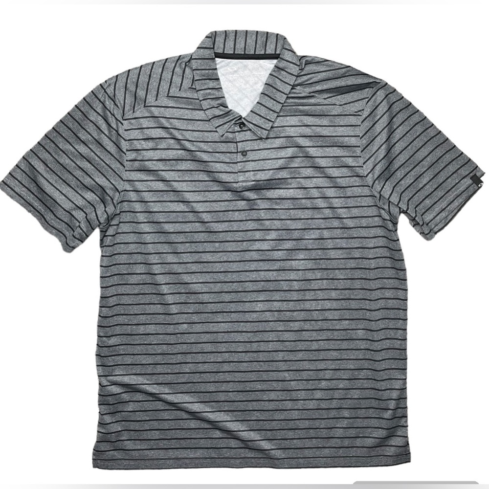 Oakley Men's Blackout Golf‎ Polo Shirt - Size XL - Gray/Black